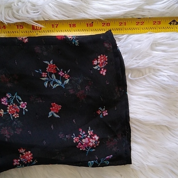 Forever 21 Contemporary Sheer Floral Cropped Kimono Sleeve Top Size - S - Picture 11 of 11